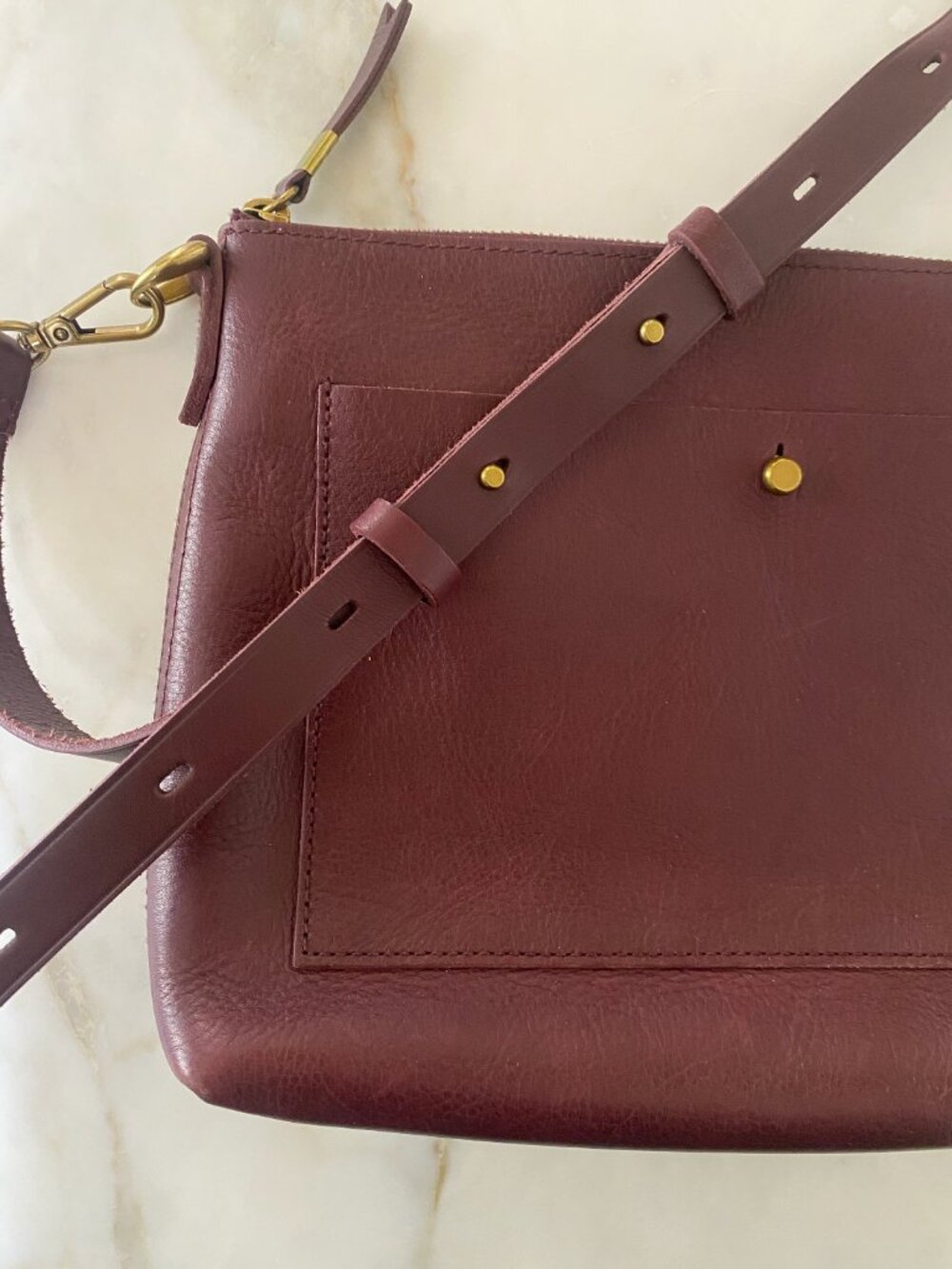 Madewell Womens Transport Crossbody Bag Medium in Burgundy - Picture 3 of 6